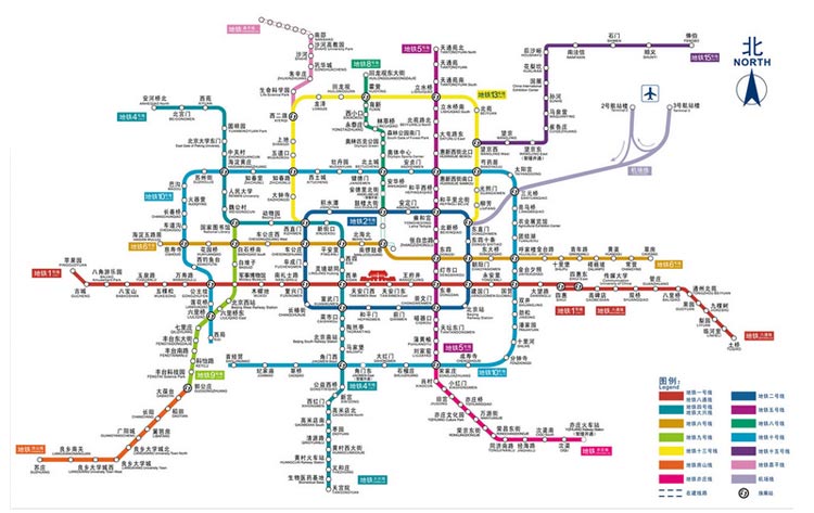 北京地铁最新线路图